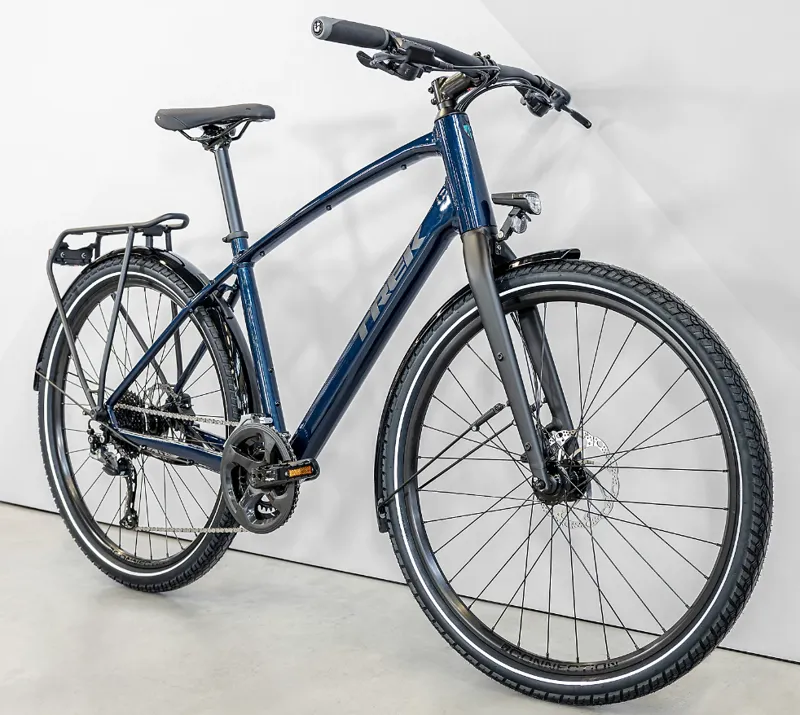 Trek Dual Sport 2 Equipped Gen 5 Hybrid Bike 2023 in Mulsanne Blue-5